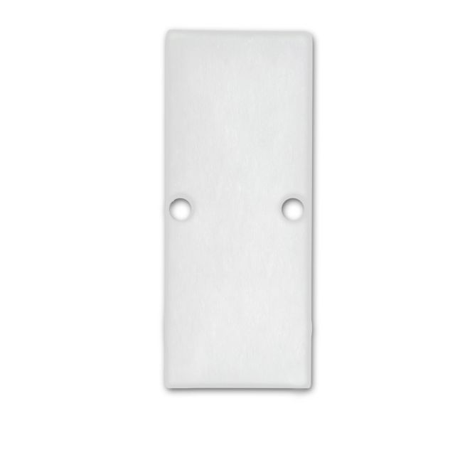 End cap EC90 aluminum white RAL 9003 for profile HIDE DOUBLE incl. screws