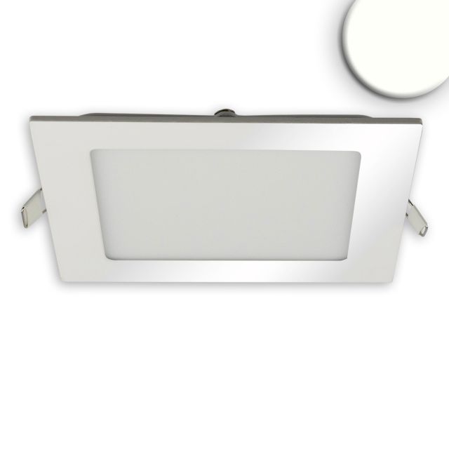 Downlight LED, 15W, carré, ultra-plat, argent, blanc neutre, dimmable