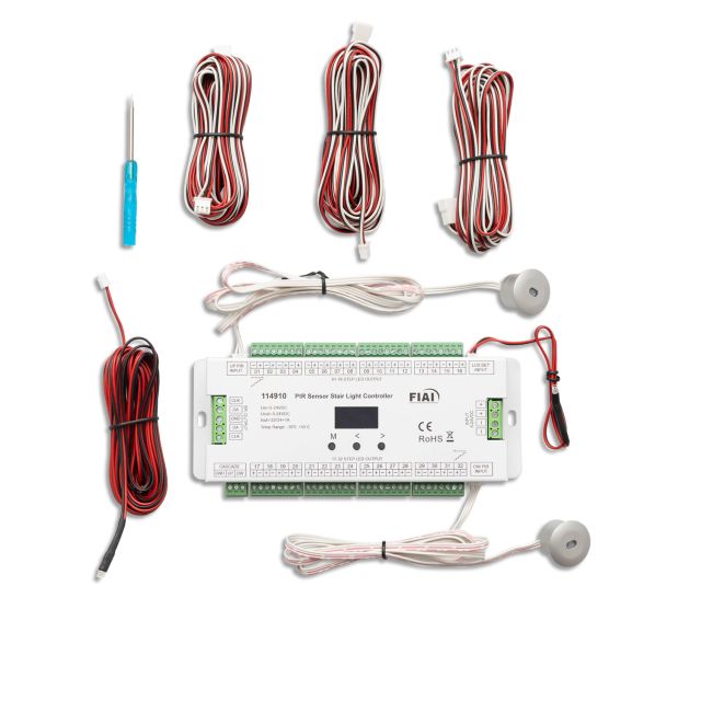Gradateur PWM à effet escalier 5-24V DC, 32x1A + SPI-sortie, 2 capteurs PIR + 2 entrées bouton poussoir