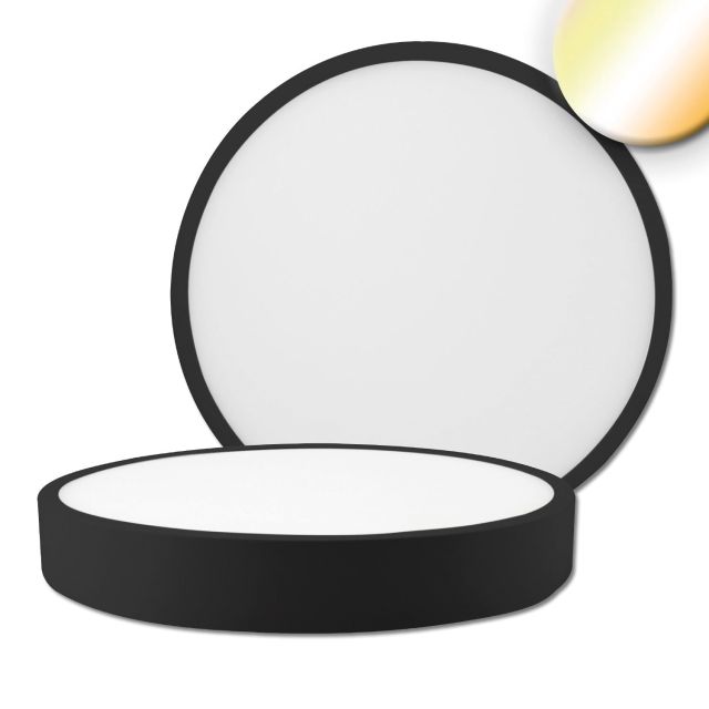 Plafoniera LED PRO nera, 30W, rotonda, DN300, ColorSwitch 2700|3000|4000K, dimmerabile