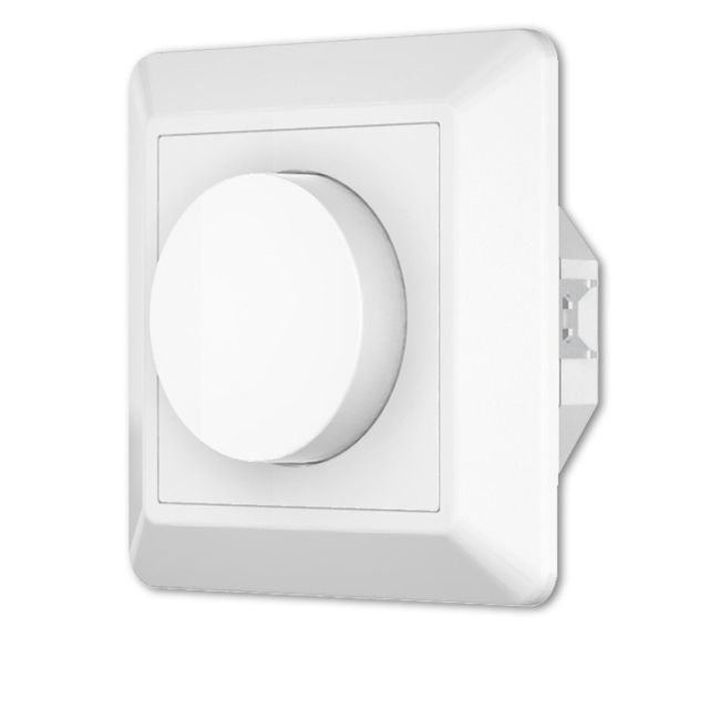 DALI 1 group recessed rotary master dimmer, white, 230V AC or DALI bus voltage