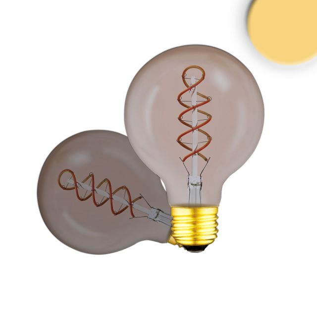 Ampoule décorative à filament Smoky E27 G125 - 4W - 2200K