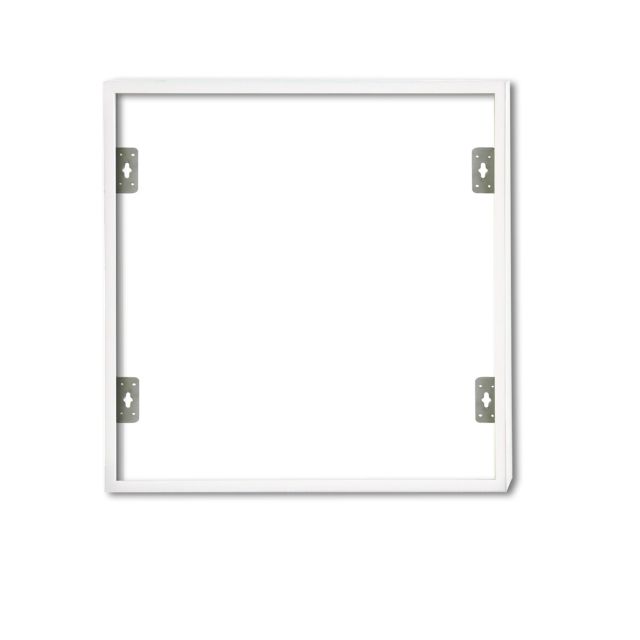 Surface mounting frame white RAL 9016, ht 7cm, for LED panels 600x600, pluggable quick mounting