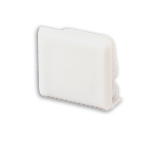 Embout de finition EC81W blanc pour profilé SURF10, 1 pièce