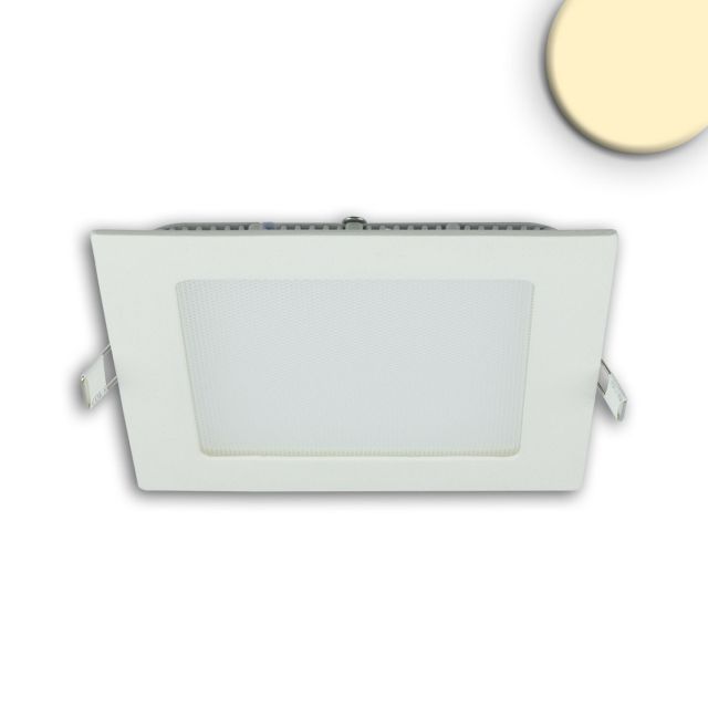 Downlight LED, 9W, carré, ultra plat, éblouissement réduit, blanc, blanc chaud, dimmable CRI90