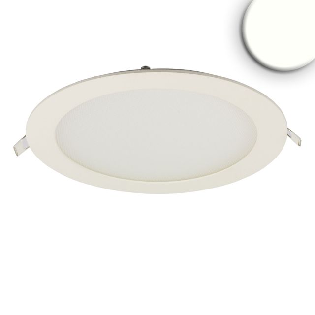 LED downlight, 18W, round, ultra flat, glare reduced, white, neutral white, CRI90