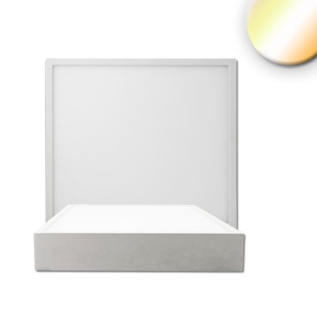 Plafoniera LED PRO bianca, 15W, angolare, 170x170mm, ColorSwitch 2700|3000|4000K, dimmerabile