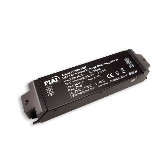 LED PWM-Trafo 24V/DC, 0-75W, IP20, Push/DALI dimmbar, SELV