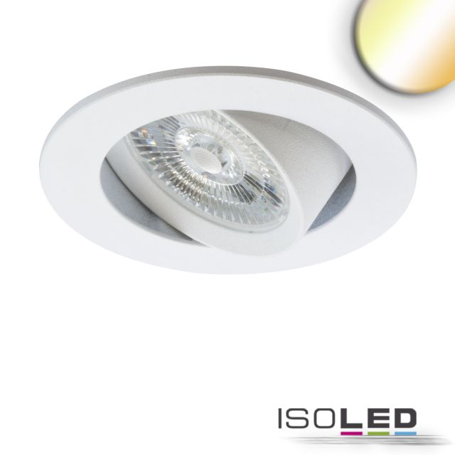 Lampada da incasso LED Slim68 Alu bianco, rotondo, 6W|6W 24V DC, bianco-dinamico 2700-5700K
