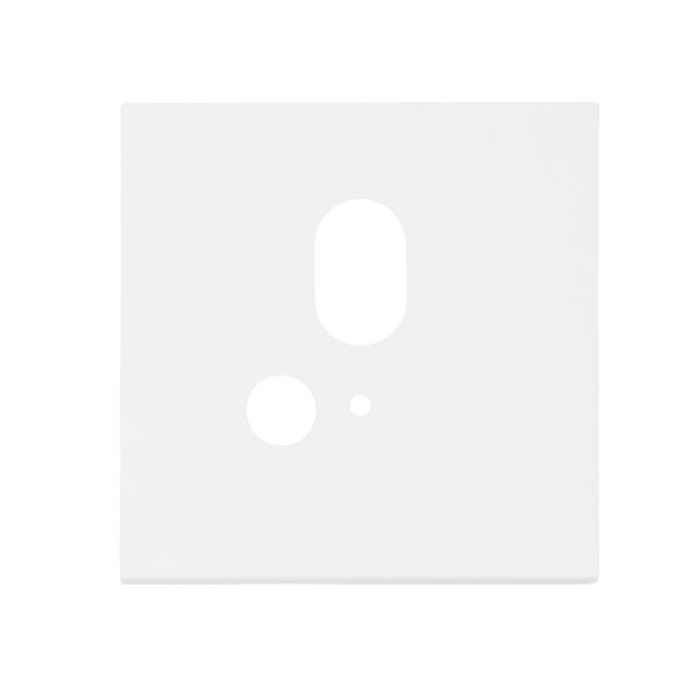 Collerette aluminium carré 1 blanc, pour applique encastrée Sys-Wall68 avec capteur PIR