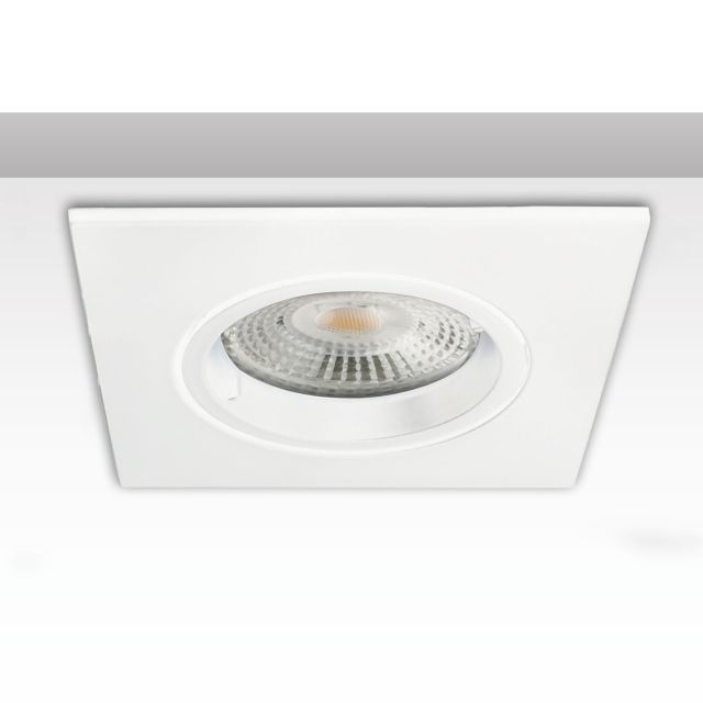 Cornice da incasso angolare, foro di 68 mm, bianco, per spot GU10/MR16