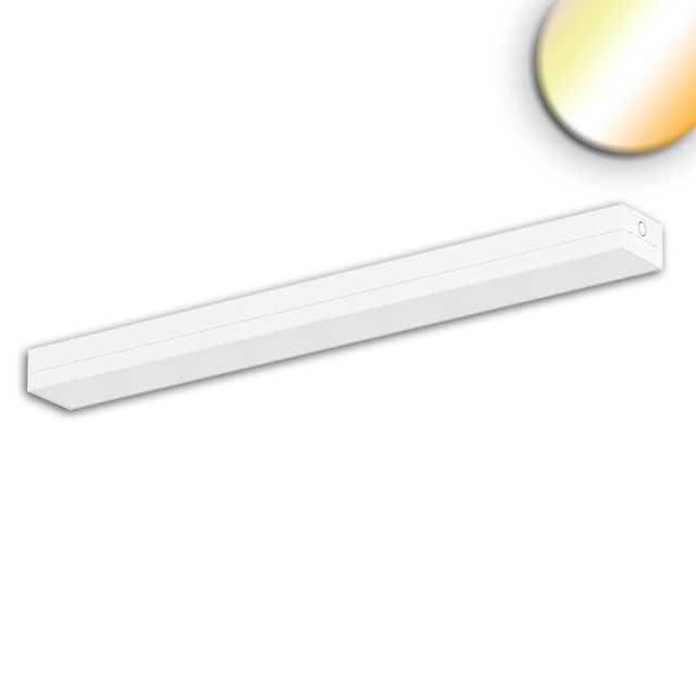 Luminaire LED linéaire à éblouissement réduit, blanc, 120cm, 38W, Colorswitch 3000|4000|5700K, dimm.