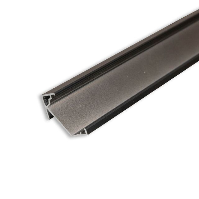 Profilo angolare LED CORNER18 alluminio nero RAL9005, 200cm