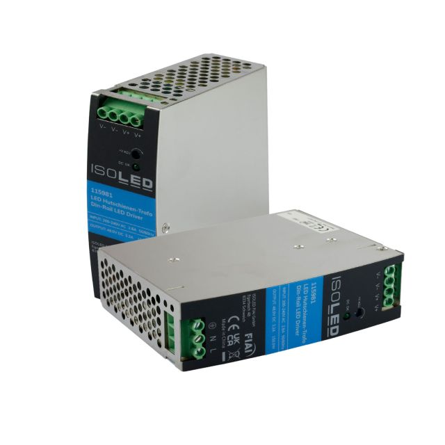 Trasformatore LED montaggio guida DIN 48V, 48~55V/DC, 0-150W