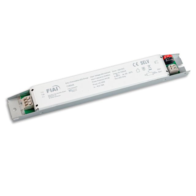 Trasformatore PWM LED 24V/DC, 0-30W, ultraslim, Push/DALI-2 dimmerabile, SELV