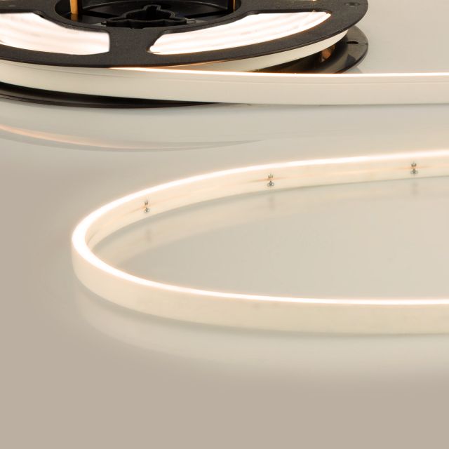 LED NEON930 ruban B04H08, 24V DC, 10W, IP67, 3000K, rouleau de 5m, 180 LED/m, clips de montage incl.