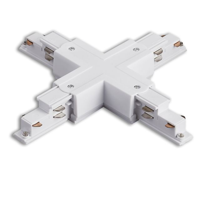 3-Phasen DALI X-Verbinder für Aufbauschiene, weiß