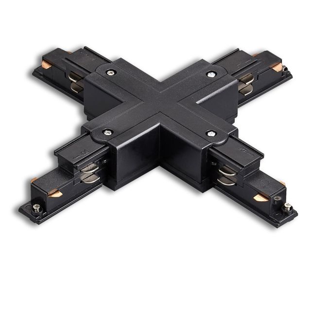 3-Phasen DALI X-Verbinder für Aufbauschiene, schwarz