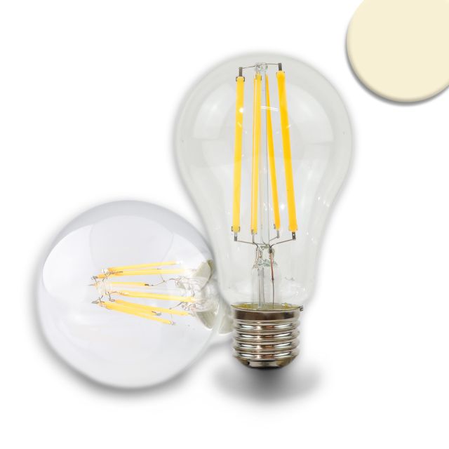 Lampadina LED E27 A60, 4W, trasparente, 215 lm/W, bianco caldo