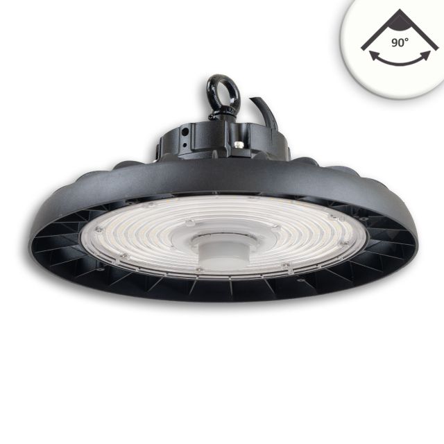 Luminaire de hall LED FL2, PowerSwitch 120W|150W|200W, 90°, IK10, IP65, dimmable 1-10V, blanc neutre