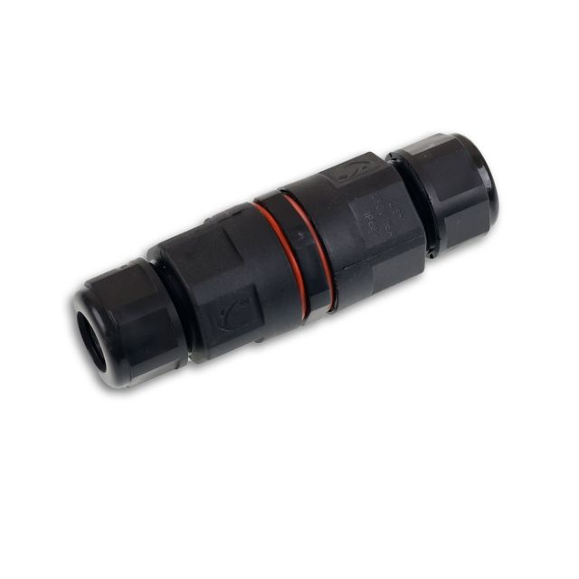 Cable connector IP68, 5-pole 0,75-2,5mm² with spring clip, max. 250V 16A, sheathed diameter 6,5-11mm