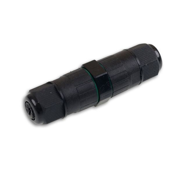 Cable connector IP68, 2-pole 0,75-2,5mm² with spring clip, max. 250V 16A, sheathed diameter 6-8mm