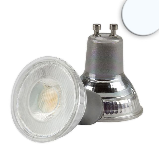 GU10 LED spotlight 5W, 45°, prismatic, cold white, dimmable, CRI90