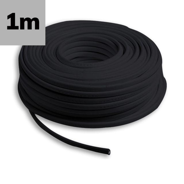 Kabel PUR-ummantelt, schwarz, 5x0,5mm² H05BQ-F, Meterware