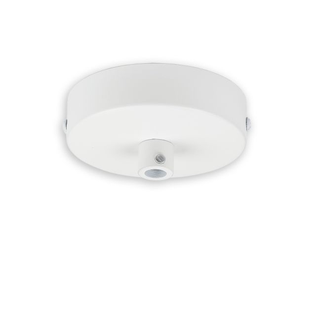 Baldaquin de plafond rond, blanc, pour câbles avec un diamètre de la gaine jusqu'à 9,8mm max.