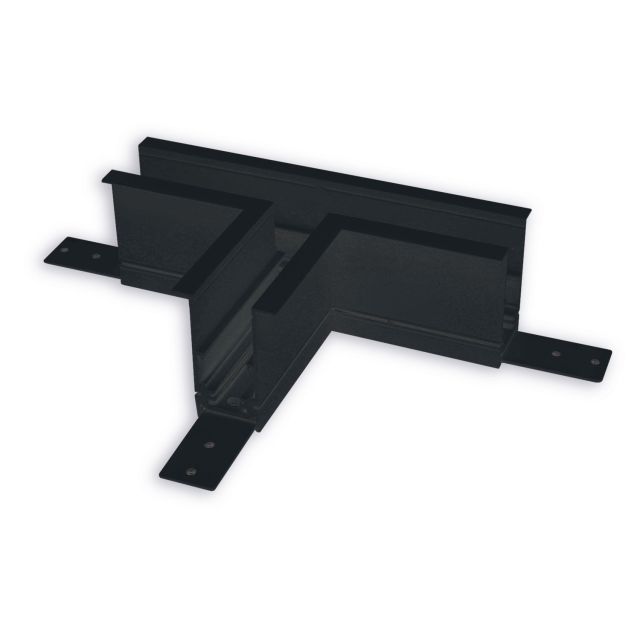 Track48 rail en T horizontal pour rail encastré, noir, non conduisant le courant