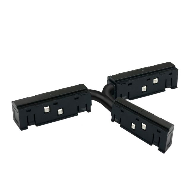 Track48 connecteur en T, flexible, noir, non conduisant le courant, max. 6A, 4 pôles