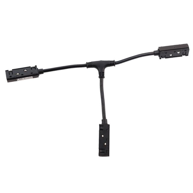 Track48 T-connector, flexible, black, current-carrying, max. 6A, 4-pole