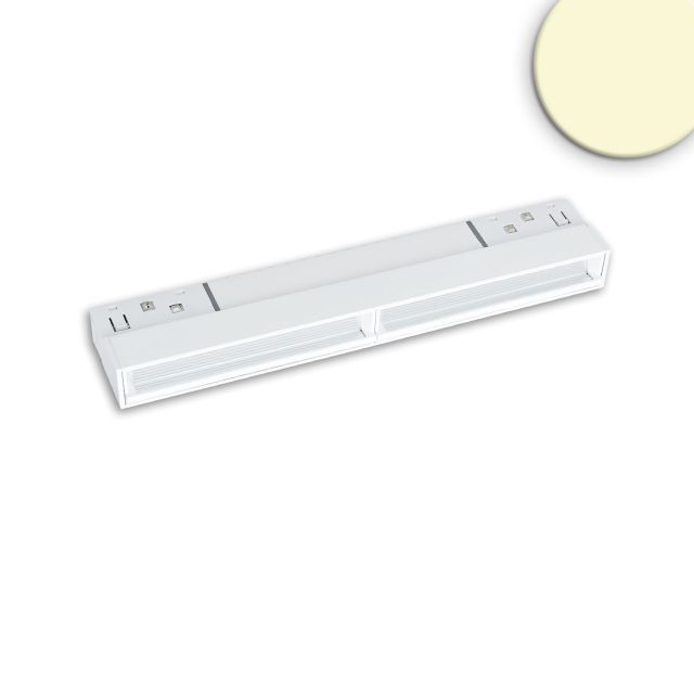 Track48 wallwasher 22cm blanc, 12W, 100° asymétrique, 48V DC, 3000K, IRC90, Line+, dimmable DALI