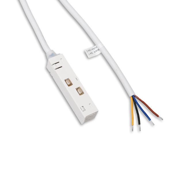 Track48 alimentation en courant avec câble de connex. 50cm blanc, max. 6A, 4 pôles (+|-|DALI+|DALI-)