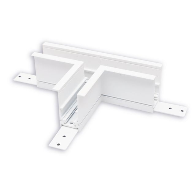 Track48 rail en T horizontal pour rail encastré, blanc, non conduisant le courant