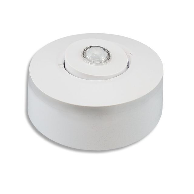 DALI-2 master PIR surface mounted motion sensor, white, height/radius 12m, supply via DALI bus, IP54