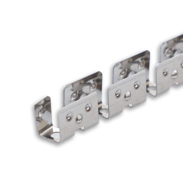 Profilé en applique LED anodisé, dentelé et flexible pour NEON ruban led B04H08, 100cm