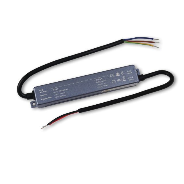 Trasformatore LED 24V/DC, 100W, IP67, ultrapiatto