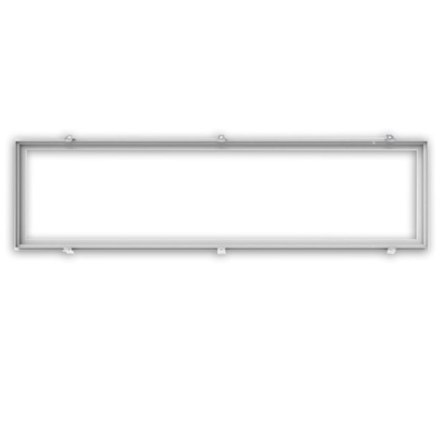 Cornice da incasso bianco RAL 9016 per pannelli LED 308x1550, montaggio rapido collegabile