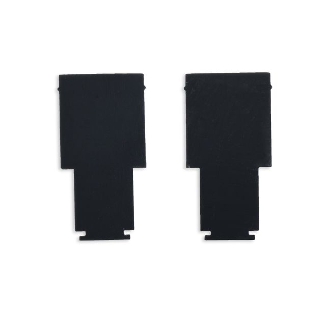 End cap inside, black for Track48 rail (H50) with translucent COVER, 2pcs