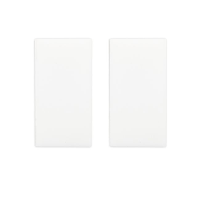 End cap exterior, white for Track48 rail (H50) with translucent COVER, white, 2pcs