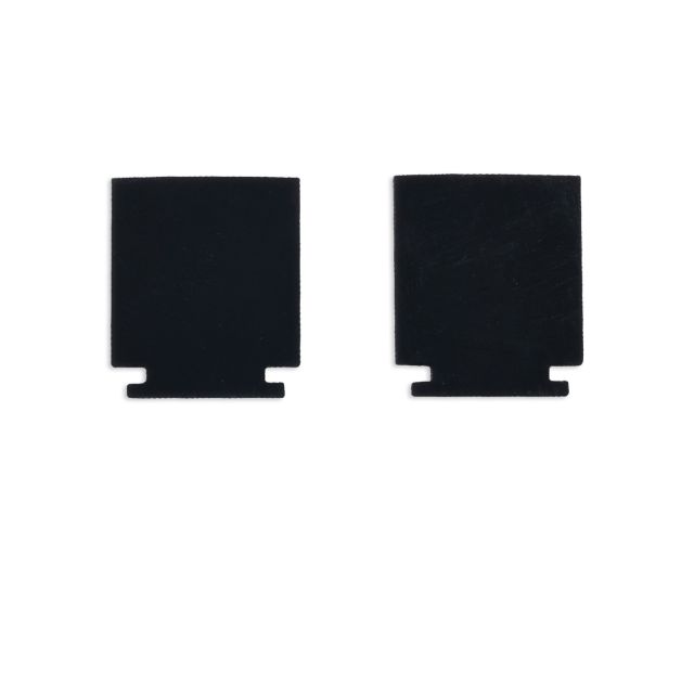 End cap inside, black for Track48 rail flat (H25) with translucent, flush COVER, 2pcs