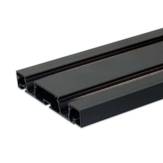 Profilo per tende Curtain10 DOUBLE, nero RAL9005, 200cm