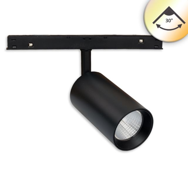 Track48 projecteur sur rail noir, 12W, 30°, UGR
