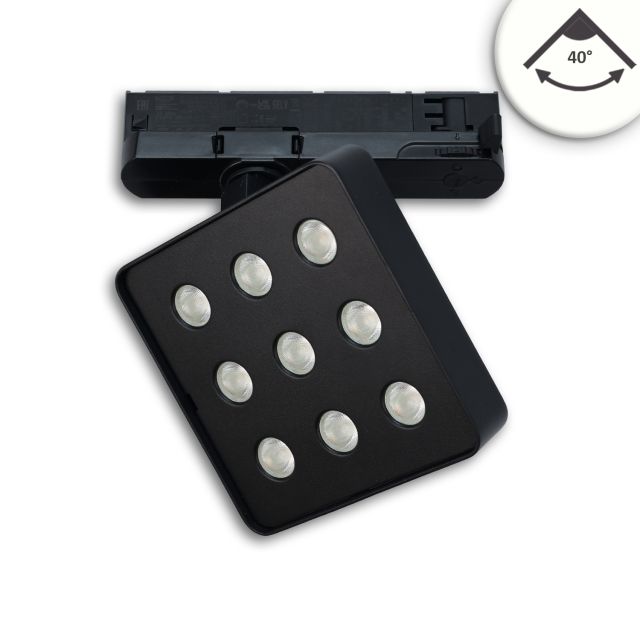 3-PH Track light MATRIX, 20W, 40°, black, 4000K, UGR