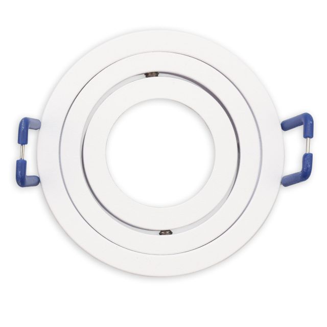 Cadre d'encastrement pour mini spots MR11/GU10, pivotant, rond, blanc