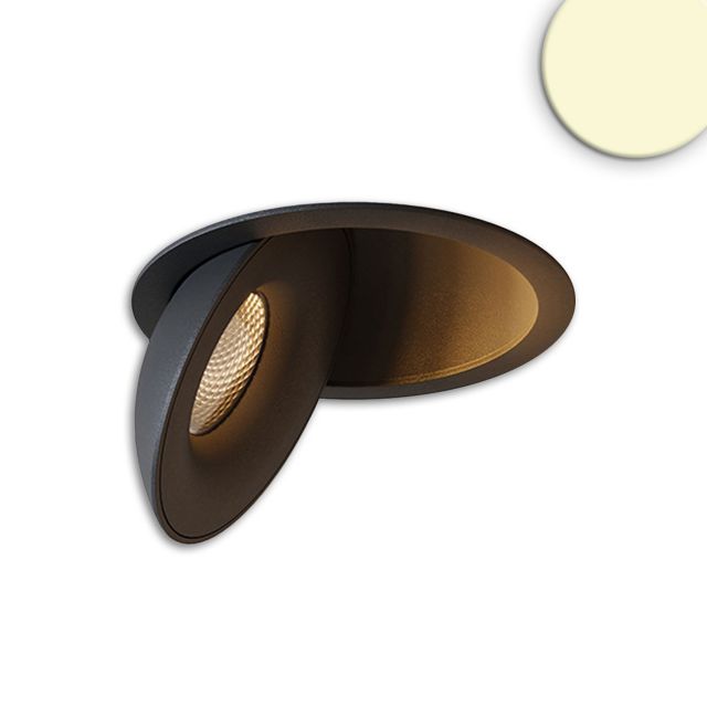 LED Einbauleuchte Sphere schwarz/schwarz, 2700K, 10W, CRI90, dimmbar