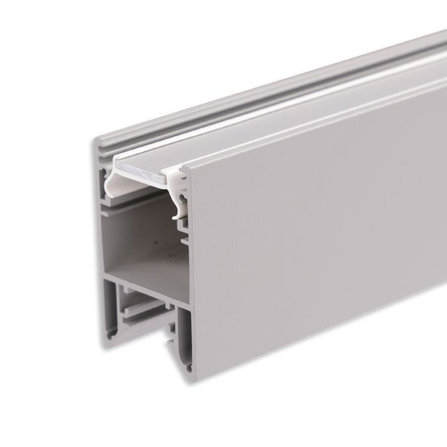 Profilé de luminaire LED HALON alu argenté thermolaqué 300cm, bande de refroidissement encliquetable
