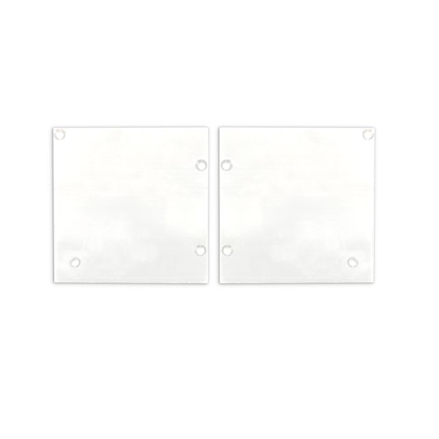 Tappo terminale alluminio EC131 per Curtain10 ONE HIGH con VISOR, 1 paio (sinistra e destra), bianco