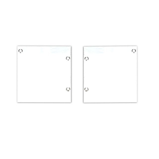 Tappo terminale alluminio EC133 per Curtain10 ONE FLAT con VISOR, 1 paio (sinistra e destra), bianco